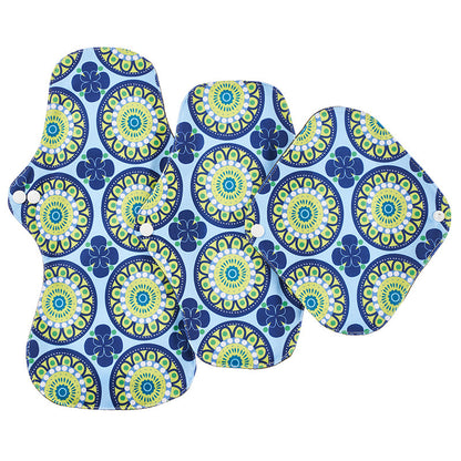 Reusable Bamboo Charcoal Menstrual Pads - 3-Pack
