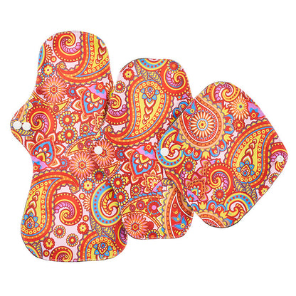 Reusable Bamboo Charcoal Menstrual Pads - 3-Pack