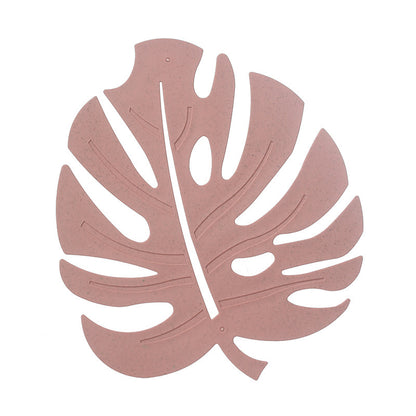 Wheat Straw Leaf-Shaped Kitchen Mat