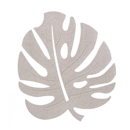 Wheat Straw Leaf-Shaped Kitchen Mat