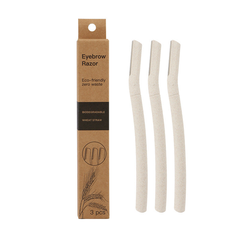 Wheat Straw Eyebrow Razor - 3 Pack