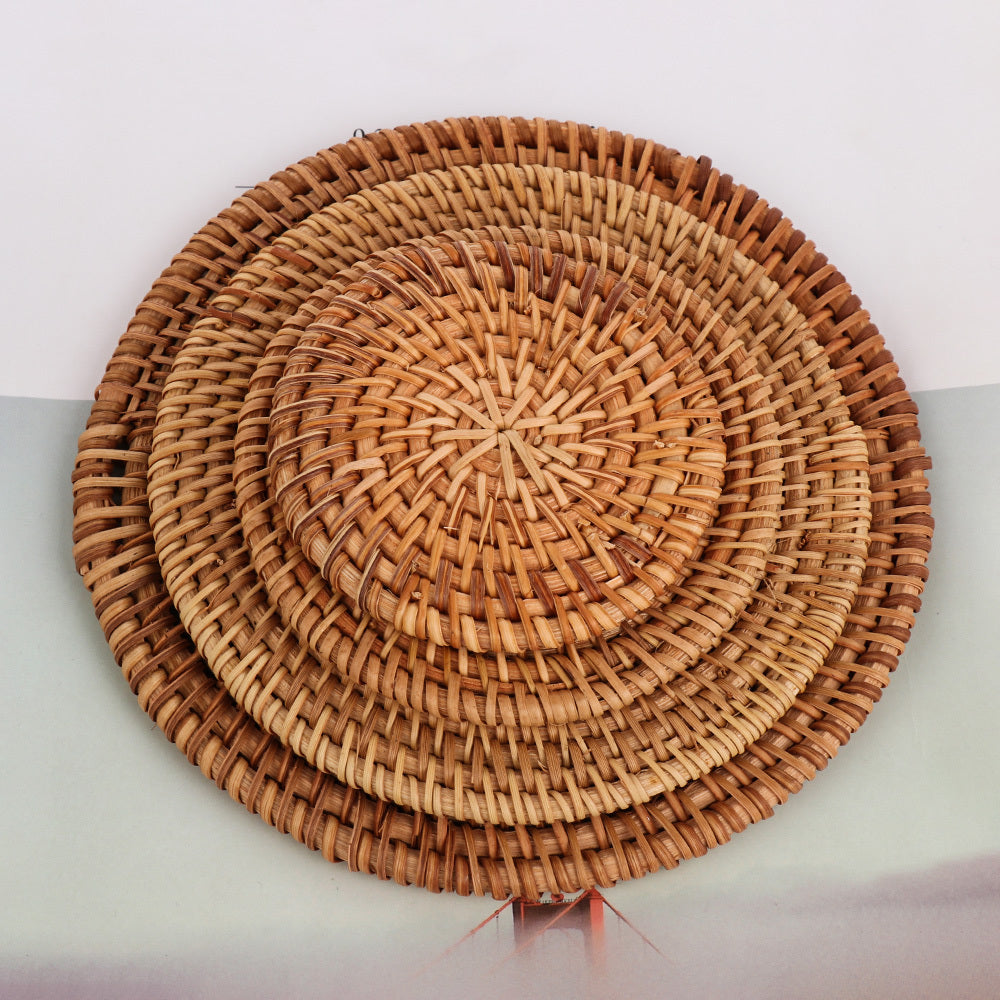 Handcrafted Rattan Coaster Set – Heat Resistant and Stylish