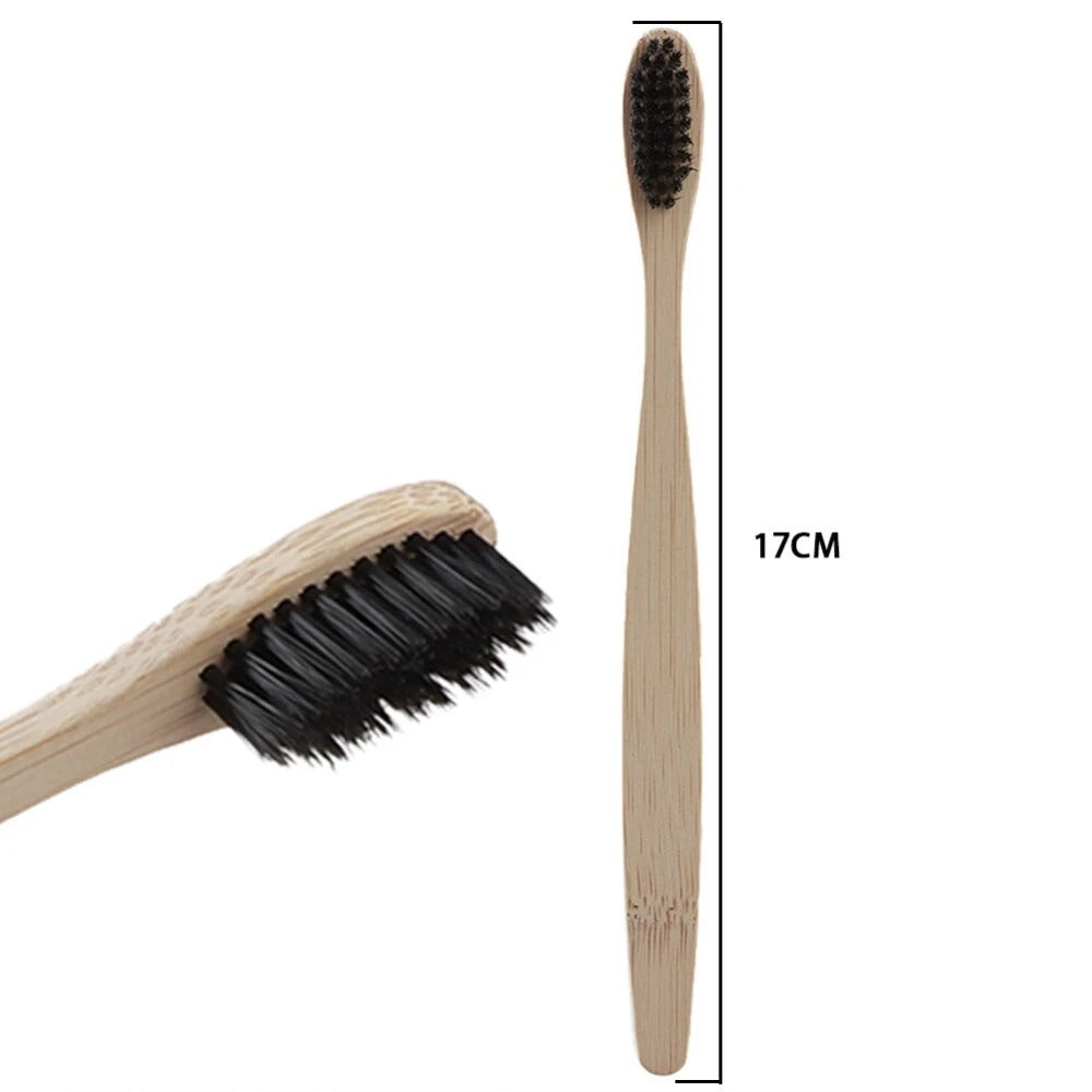 Eco-Friendly Bamboo Toothbrush – 10-Pack