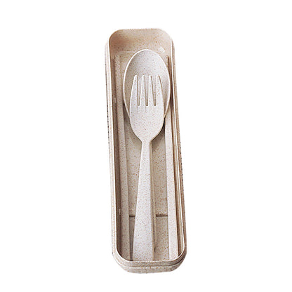 Wheat Straw Cutlery Set – 4-Piece Eco-Friendly Utensils