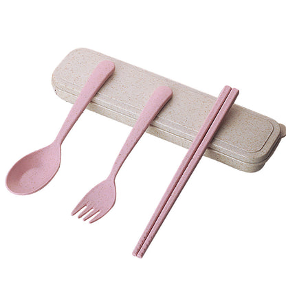 Wheat Straw Cutlery Set – 4-Piece Eco-Friendly Utensils