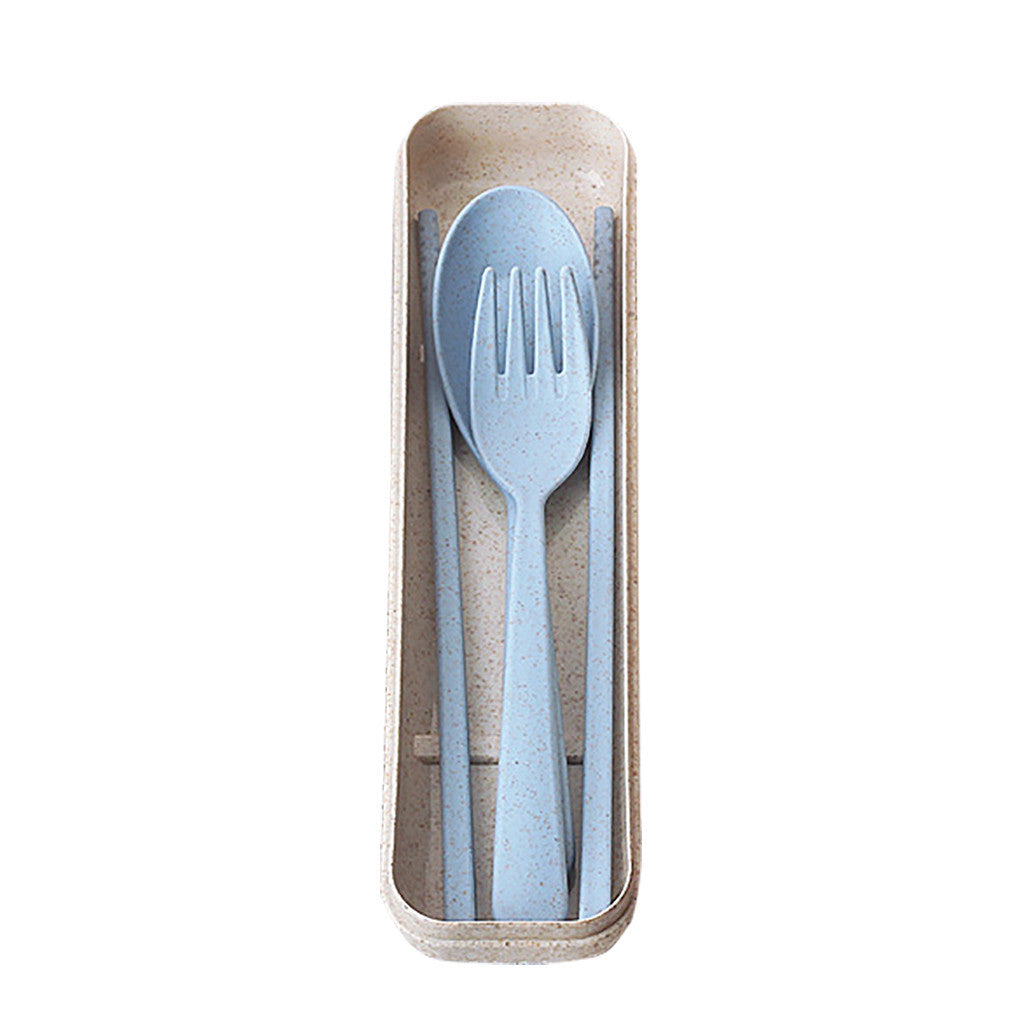 Wheat Straw Cutlery Set – 4-Piece Eco-Friendly Utensils