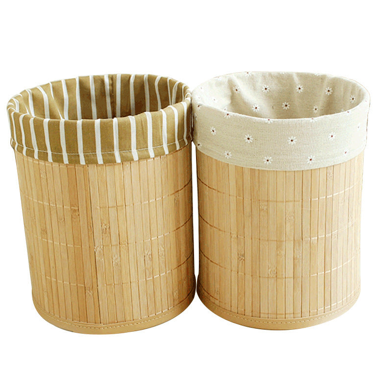 Natural Bamboo Trash Can