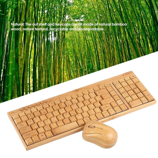 Bamboo Wireless Keyboard and Mouse Set