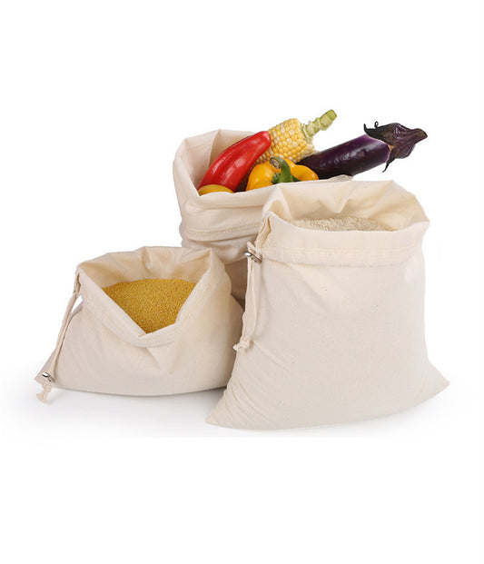 Multi-Purpose Cotton Drawstring Bag - Food Storage