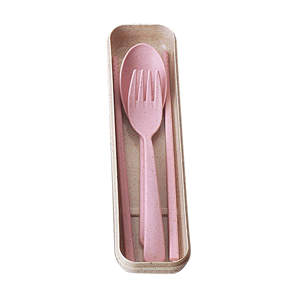 Wheat Straw Cutlery Set – 4-Piece Eco-Friendly Utensils