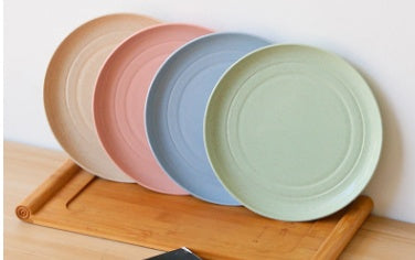 Sustainable 8-Inch Wheat Straw Dinner Plates