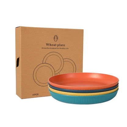 Vibrant Wheat Straw Dinnerware – 4-Piece Sets