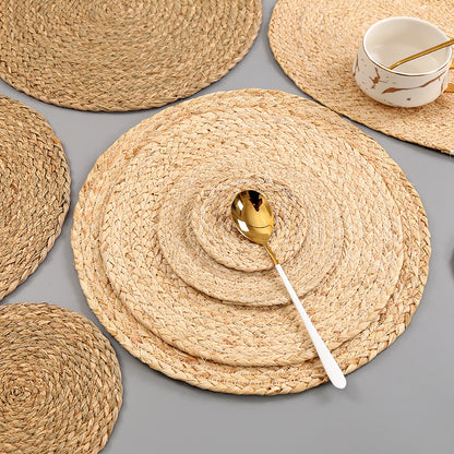 Water Grass or Corn Husk Handmade Round Placemats