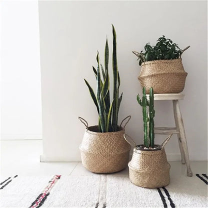 Bamboo Wicker Basket - Handmade Natural Storage