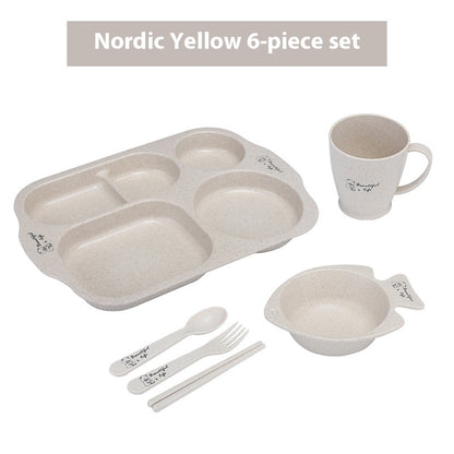 Wheat Straw Dinnerware Set for Kids