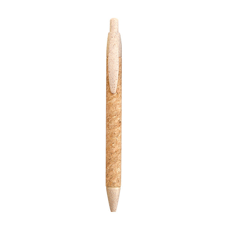 Wheat Straw PushPen with Biodegradable Paper Tube & Cork