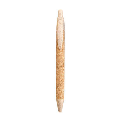 Wheat Straw PushPen with Biodegradable Paper Tube & Cork