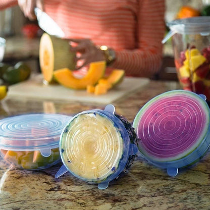 Reusable Silicone Lids - Set of 6