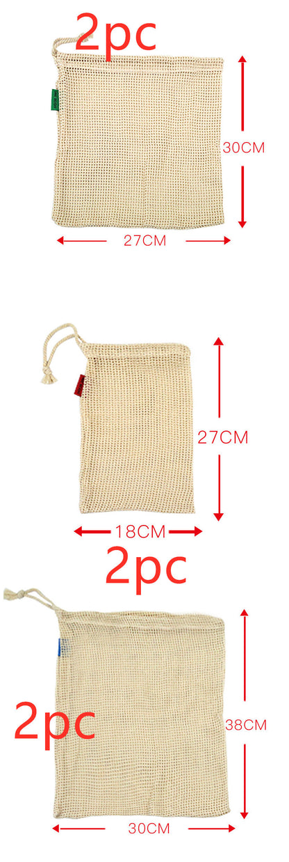 Reusable Cotton Drawstring Shopping Bags