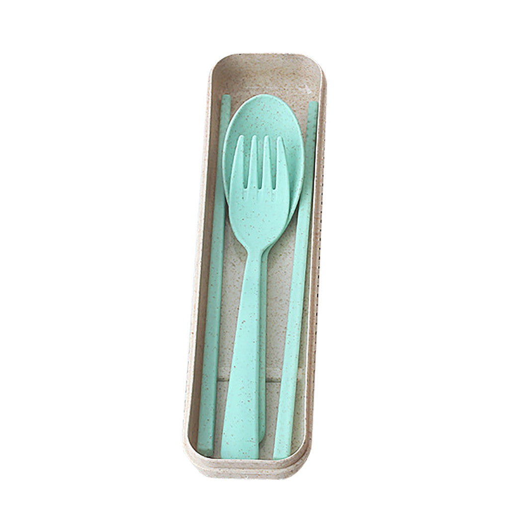 Wheat Straw Cutlery Set – 4-Piece Eco-Friendly Utensils