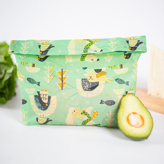 Reusable Beeswax Food Pouch - Multiple Designs & Sizes