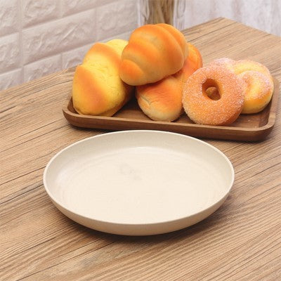 Sustainable 8-Inch Wheat Straw Dinner Plates