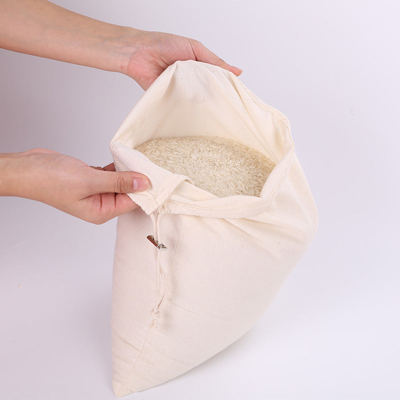 Multi-Purpose Cotton Drawstring Bag - Food Storage