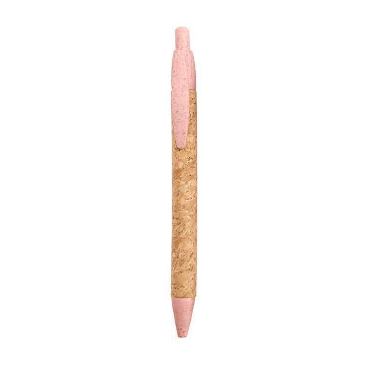 Wheat Straw PushPen with Biodegradable Paper Tube & Cork