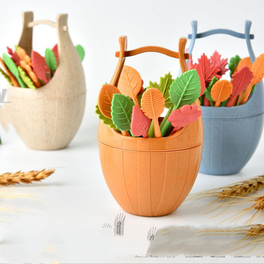 Wheat Straw Fruit and Dessert Fork Set - 16-Piece