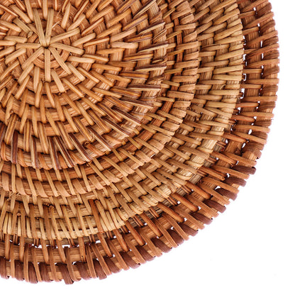 Handcrafted Rattan Coaster Set – Heat Resistant and Stylish