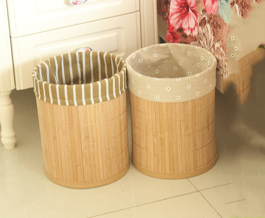 Natural Bamboo Trash Can