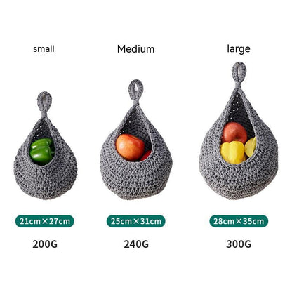 Hanging Crochet Cotton Basket - 3Pc