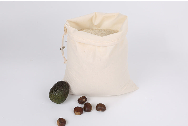 Multi-Purpose Cotton Drawstring Bag - Food Storage