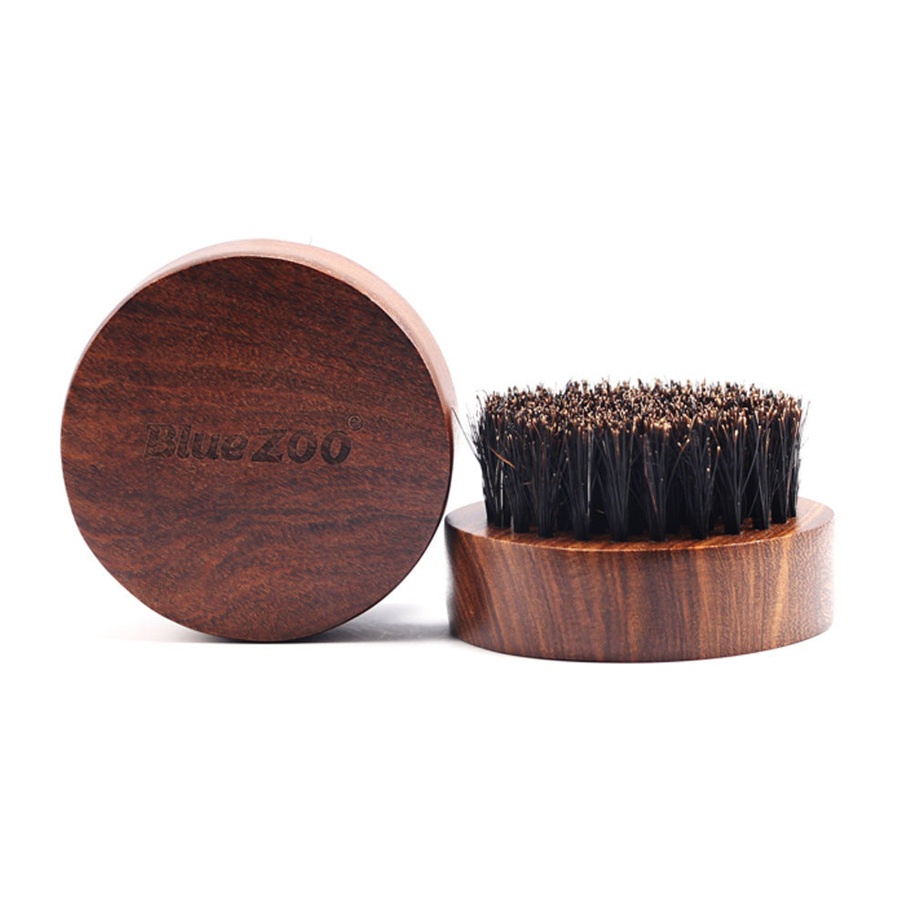 Black Gold Sandalwood Boar Bristles Beard Brush