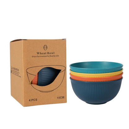 Vibrant Wheat Straw Dinnerware – 4-Piece Sets