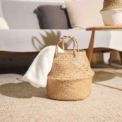 Bamboo Wicker Basket - Handmade Natural Storage