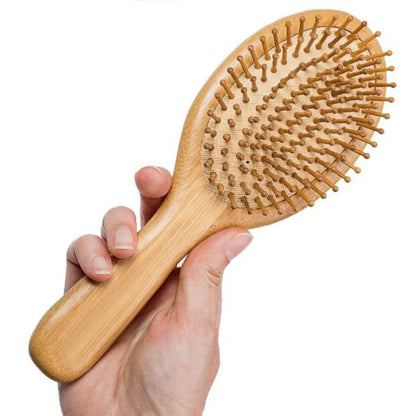 Natural Bamboo Hair Brush for Healthy Hair & Scalp Care