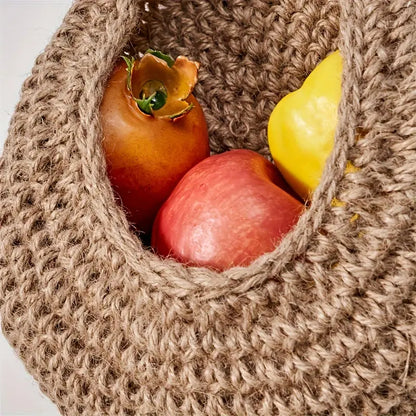 Hanging Crochet Cotton Basket - 3Pc