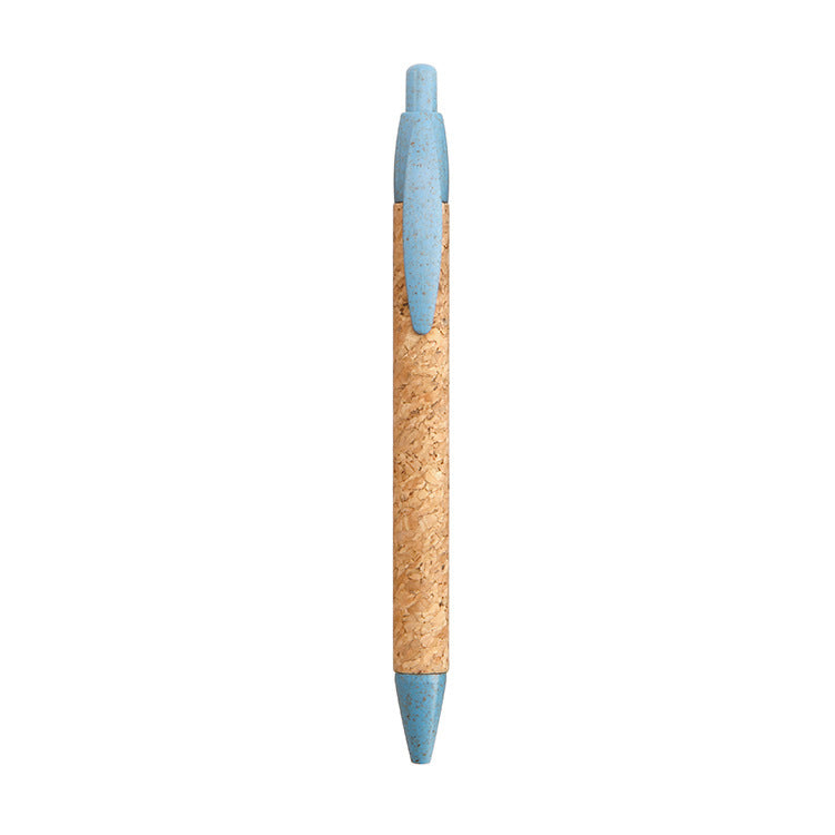 Wheat Straw PushPen with Biodegradable Paper Tube & Cork