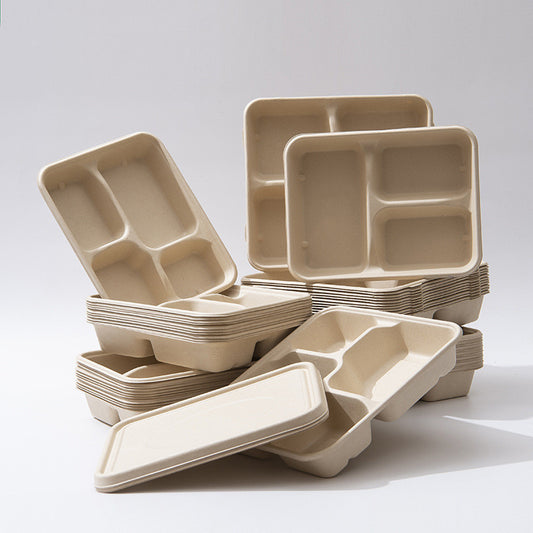 Disposable Biodegradable Lunch Box - 100 Pack