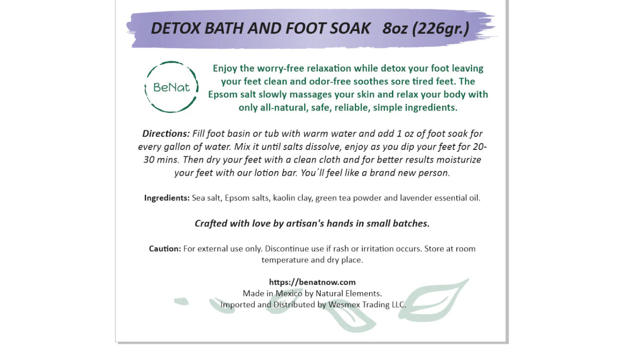 BeNat detox bath salts