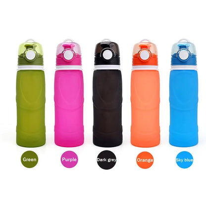 Silicone Water Bottle with Collapsible Design