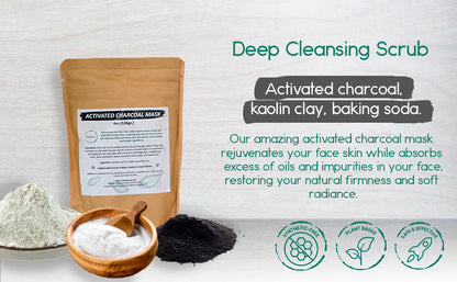 Activated Charcoal Face Mask - Detox, Cleanse, and Exfoliate- USA Only