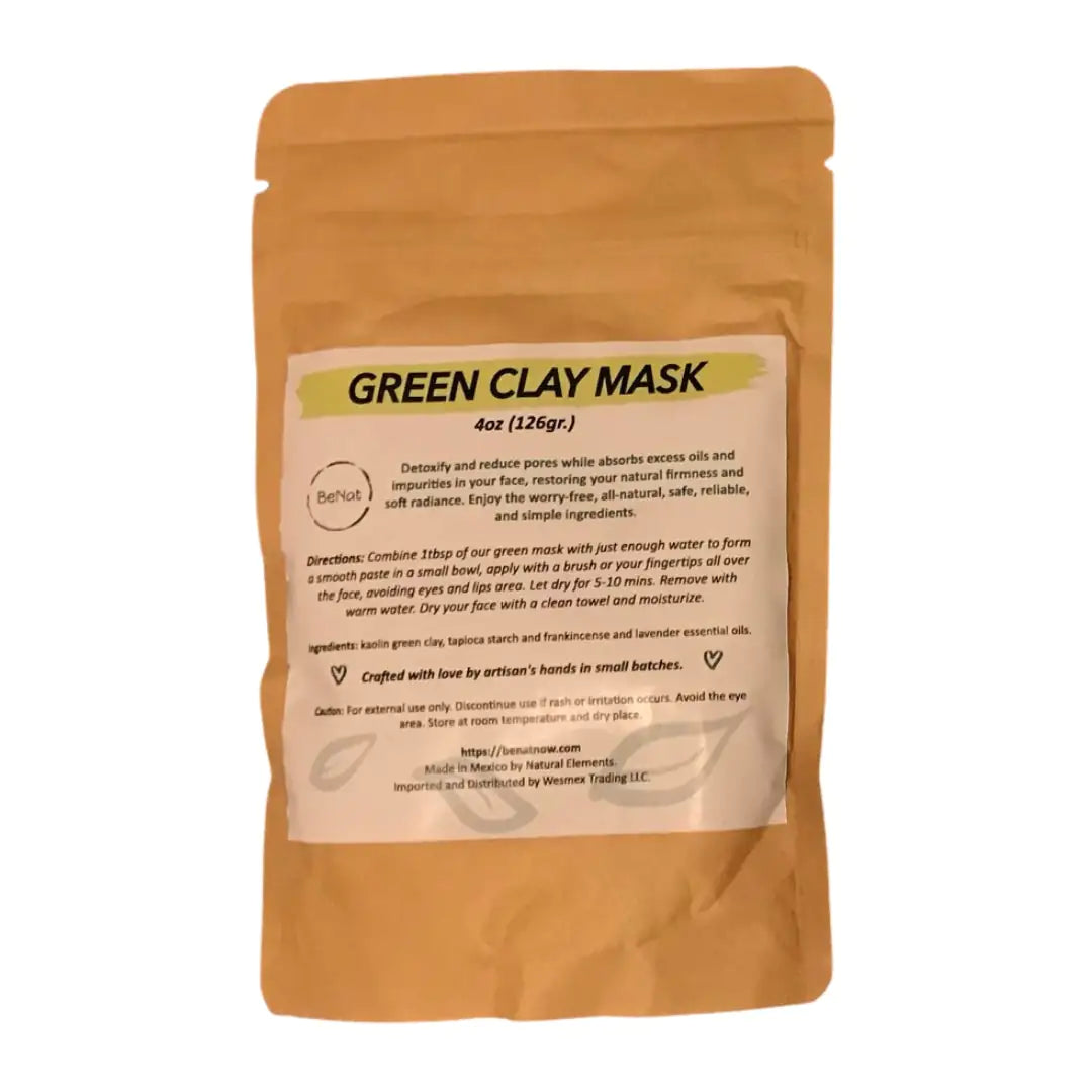 green clay mask packaging