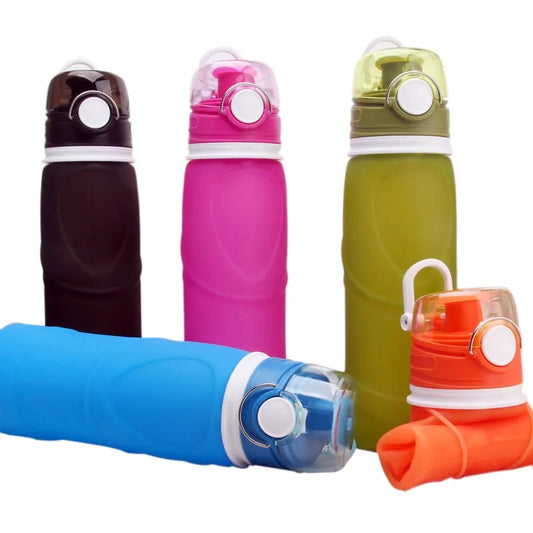 Silicone Water Bottle with Collapsible Design