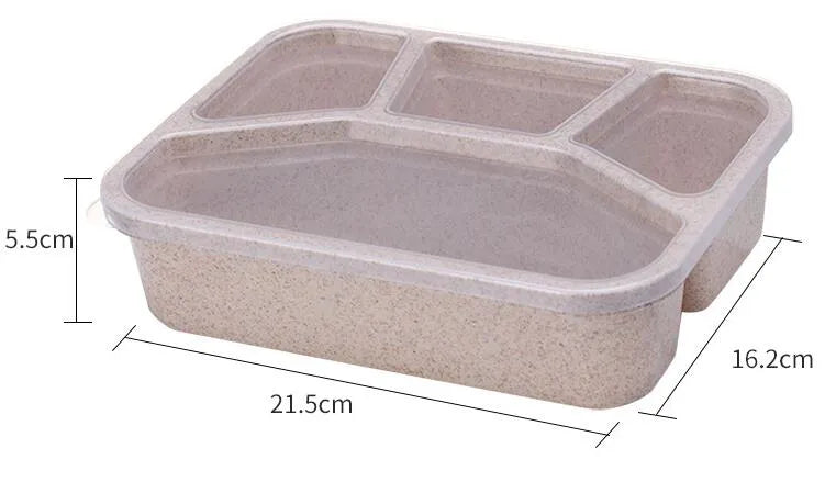 Wheat Straw Bento Lunch Box – 4 Compartments